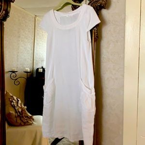 Luna Luz white linen dress size M NWTS